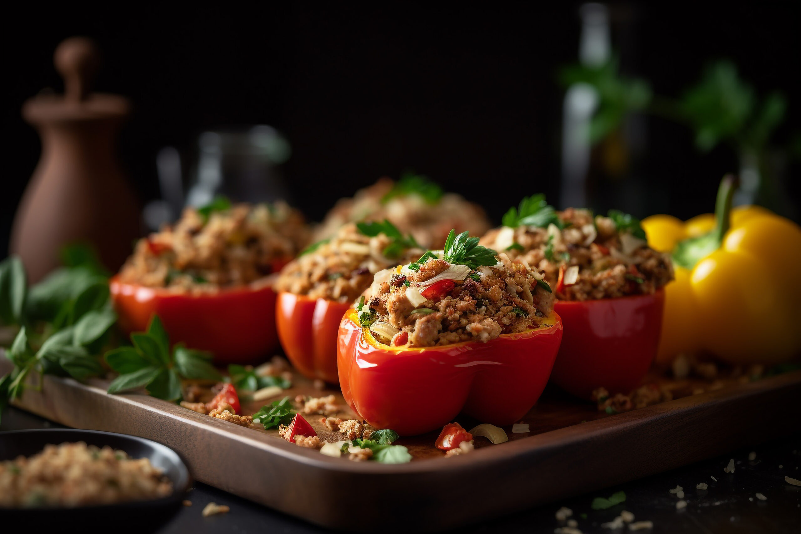 Quinoa and Turkey Stuffed Peppers