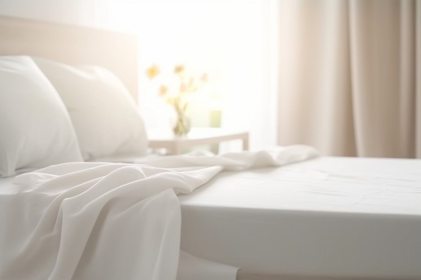 White breathable bedding
