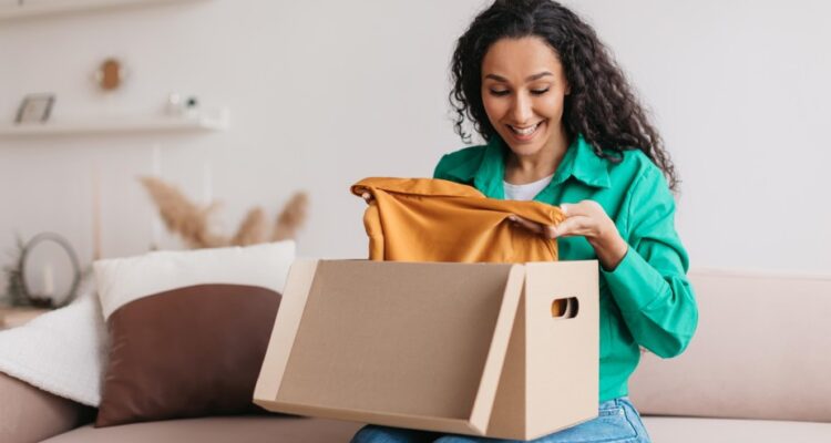 Woman Recycling Clothes