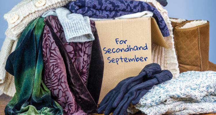 Box of clothes for second hand September